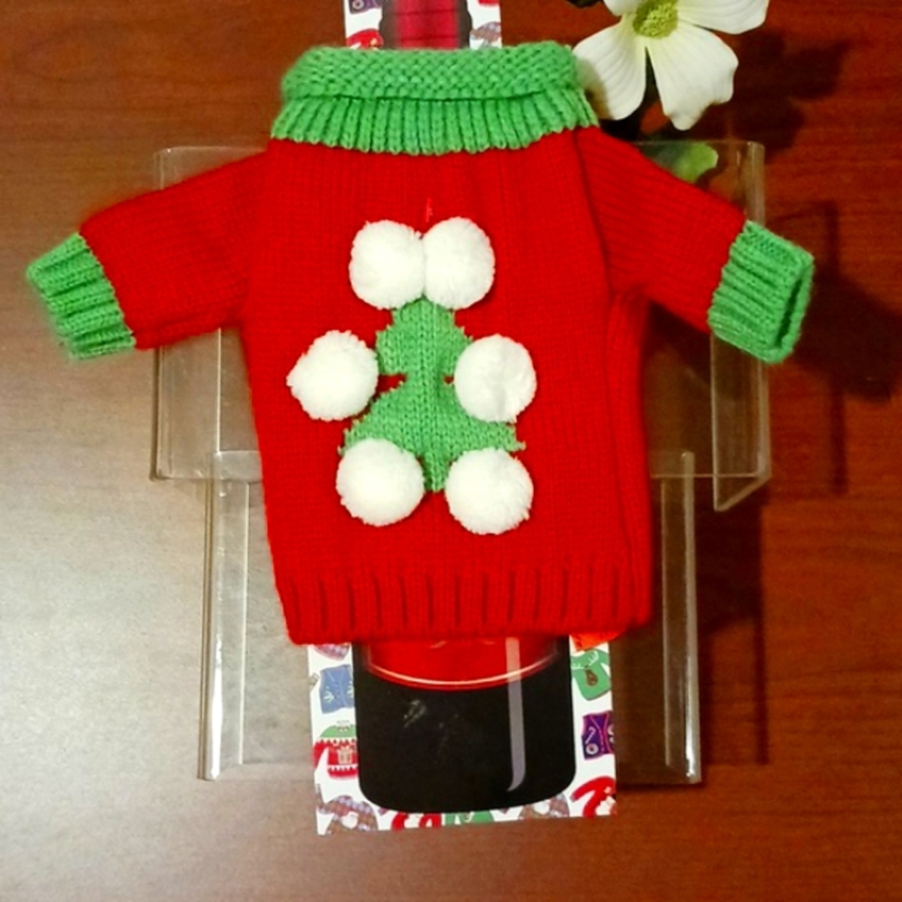 New Uncle Bob's Straight Out Of The Attic Ugly Sweater Collection Wine Cover🍷
